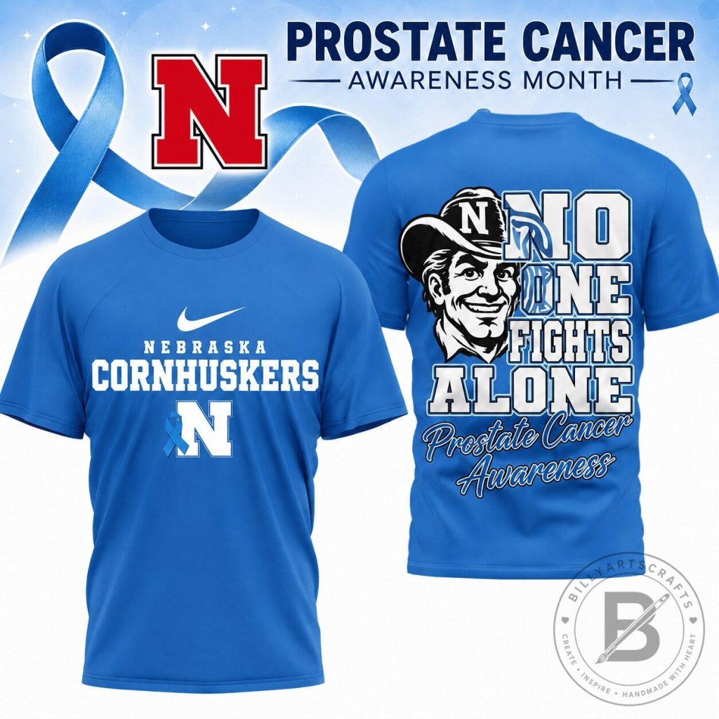 Nebraska Cornhuskers Prostate Cancer Awareness Month T-Shirt