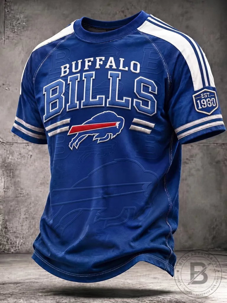 Buffalo Bills Football Fan Tee, Men's Iconic NFL Team T-Shirt