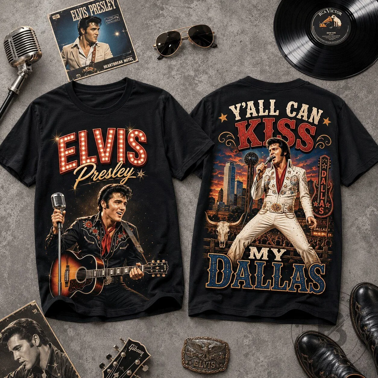 Elvis Presley Y'all Can Kiss My Dallas T-Shirt