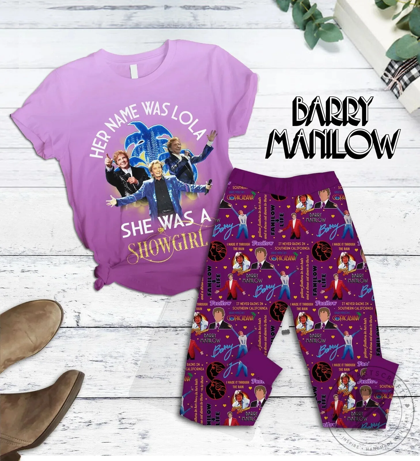 Barry Manilow Copacabana Her Name Was Lola She Was a Showgirl Pajamas Set