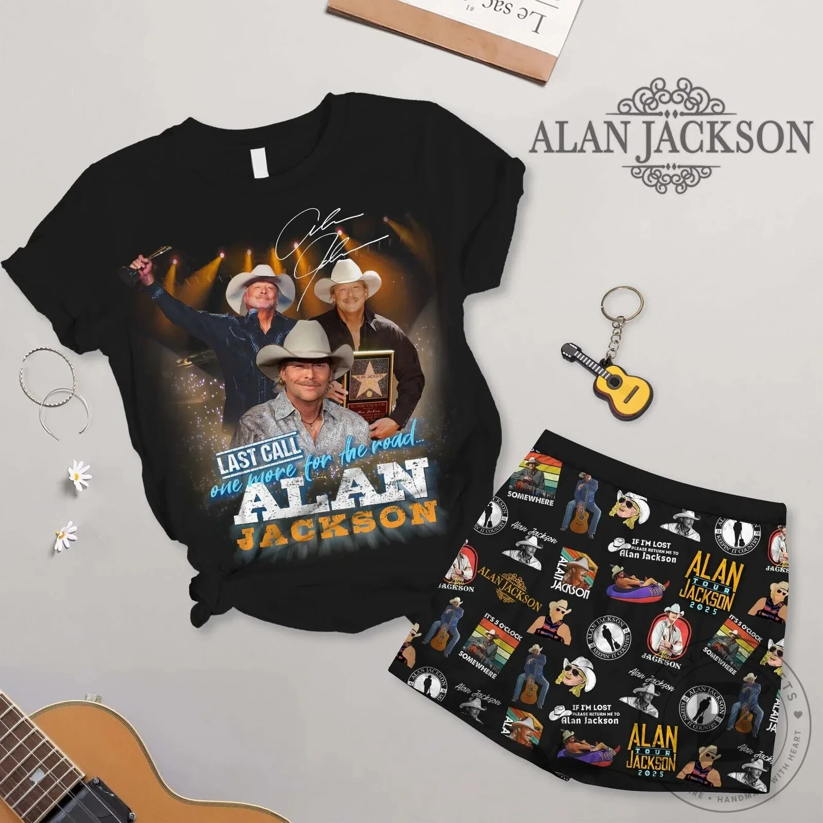 Alan Jackson Last Call One More For The Road Tour 2025 Concert T-Shirt