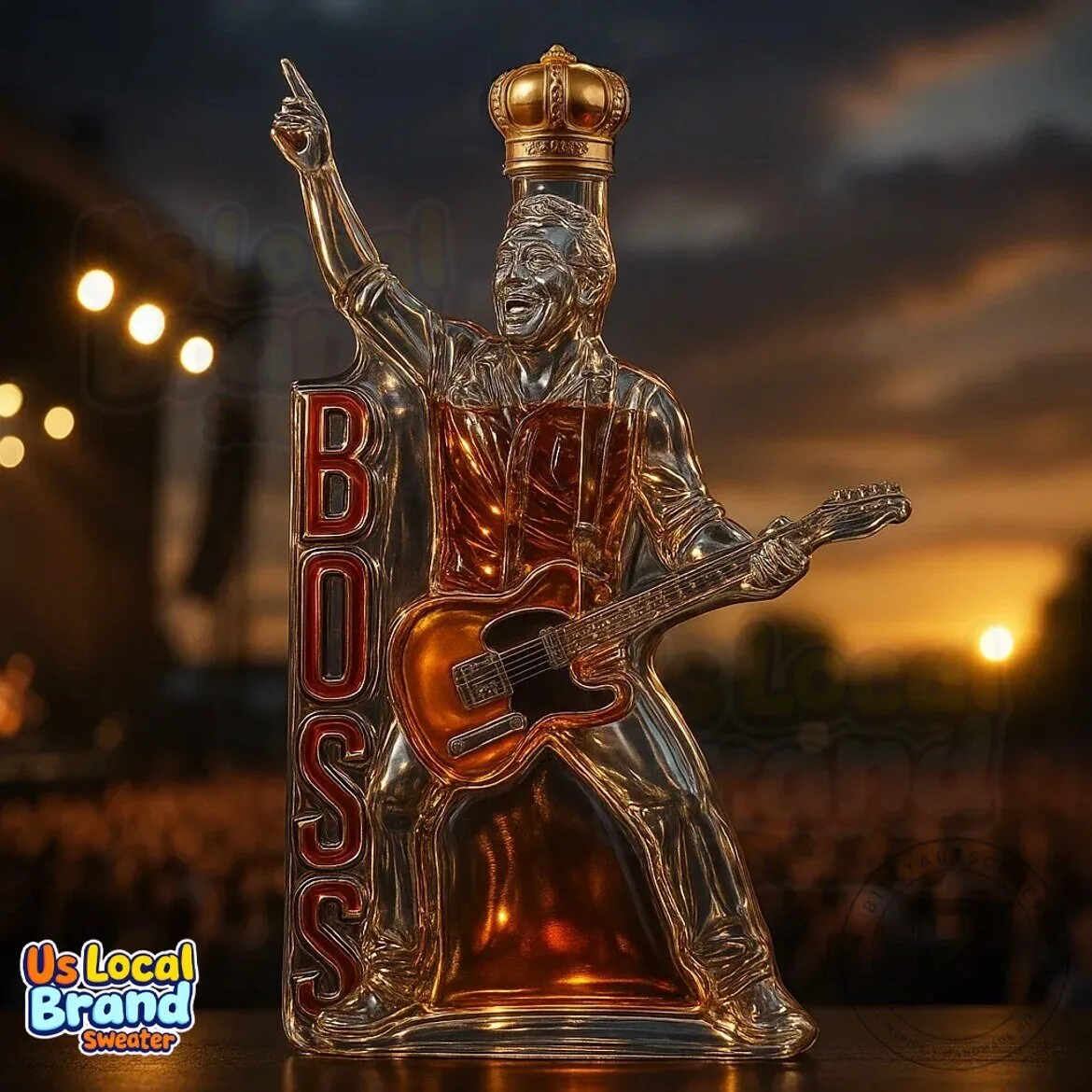 Bruce Springsteen The Boss Whiskey Bottle Decanter Collectible Figurine