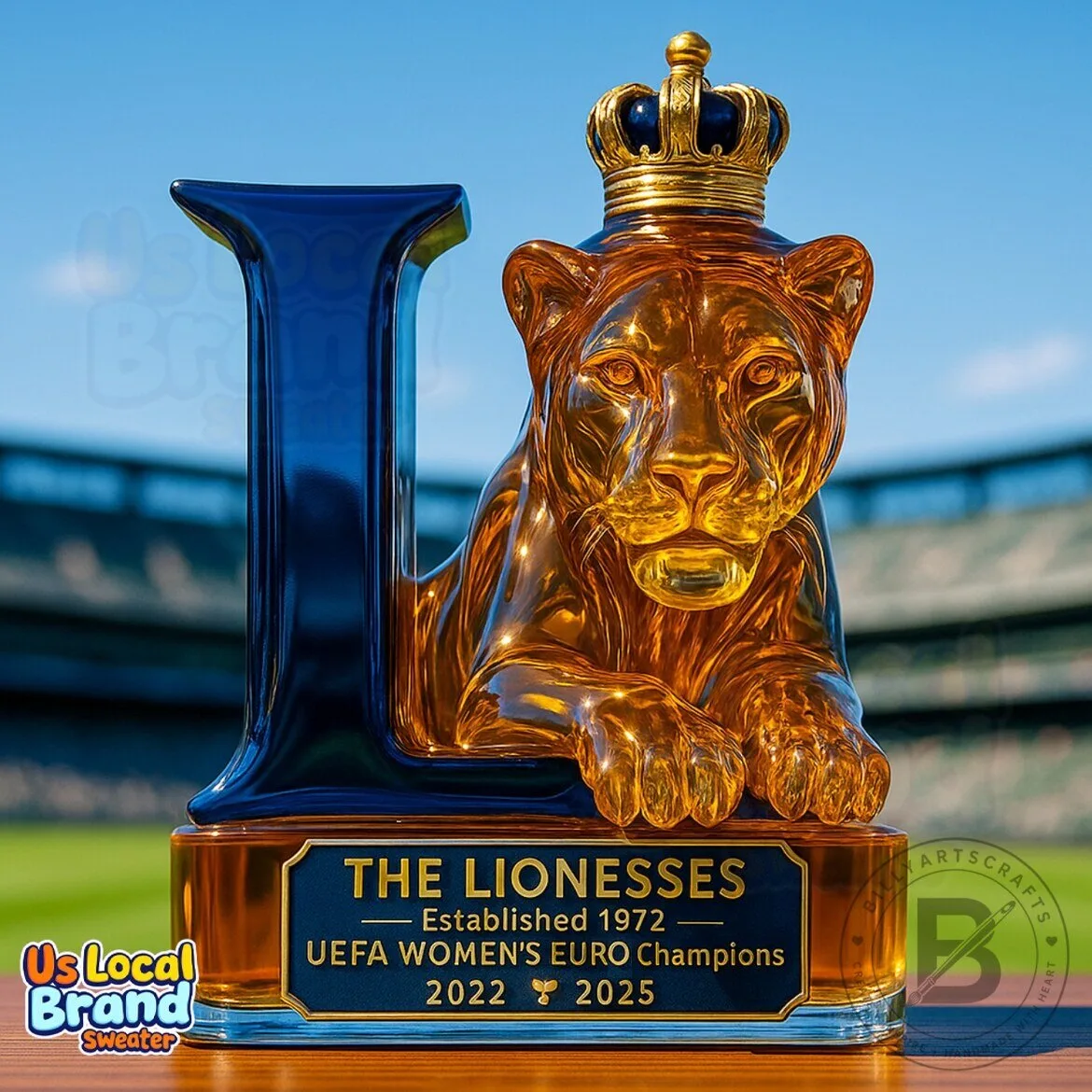 Lionesses UEFA Women's Euro Champions Commemorative Whiskey Bottle