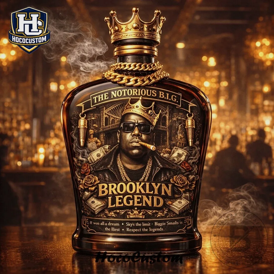 The Notorious B.I.G. Brooklyn Legend Whiskey Bottle Tumbler 1 The Notorious B.I.G. Brooklyn Legend Whiskey Bottle Tumbler