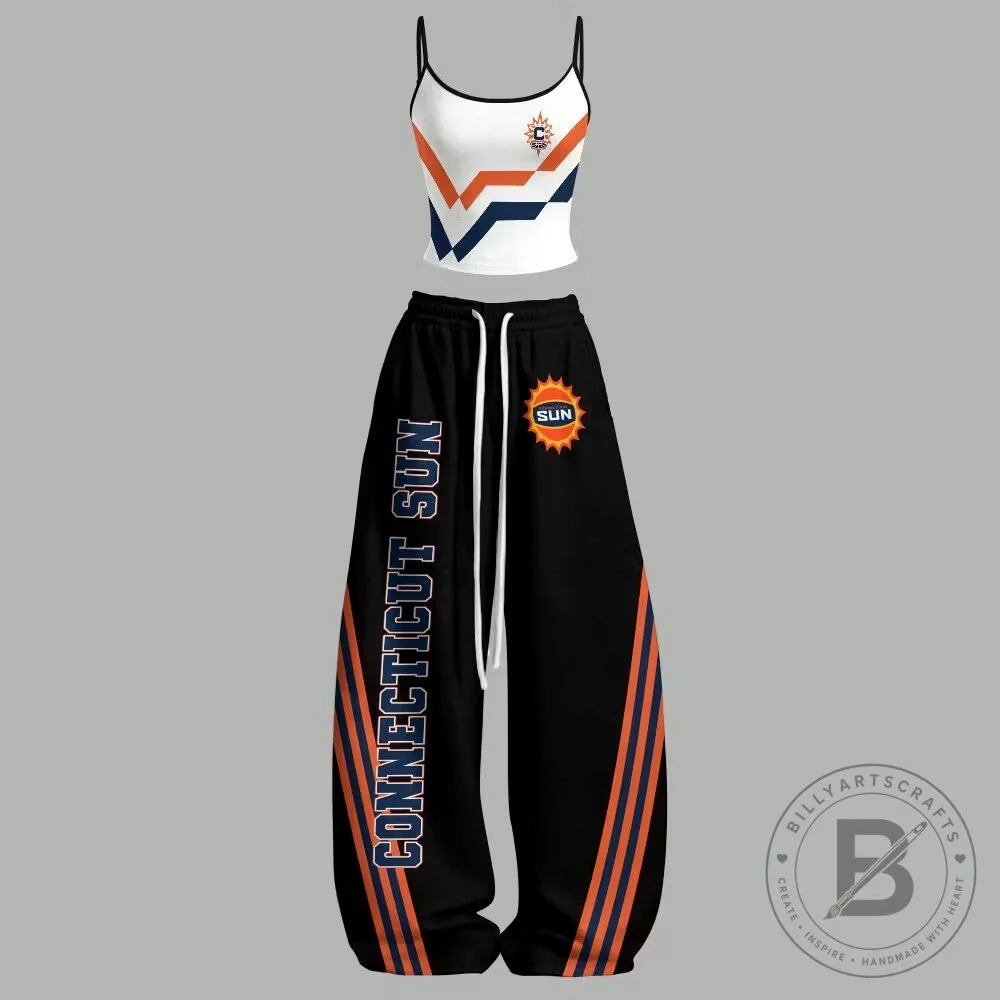 Connecticut Sun Women's Basketball Team Crop Top and Pants Set