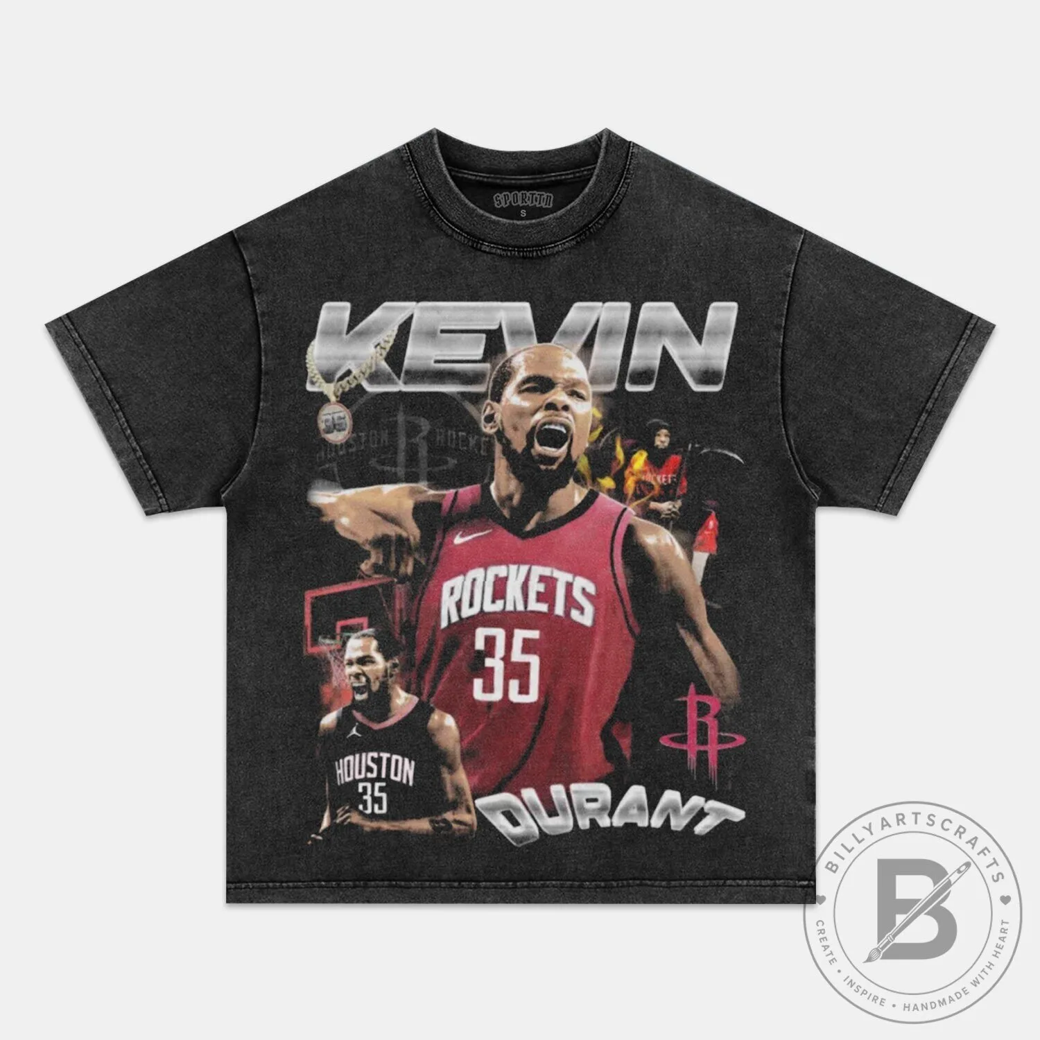 Kevin Durant Houston Rockets Basketball Player Graphic Design T-Shirt