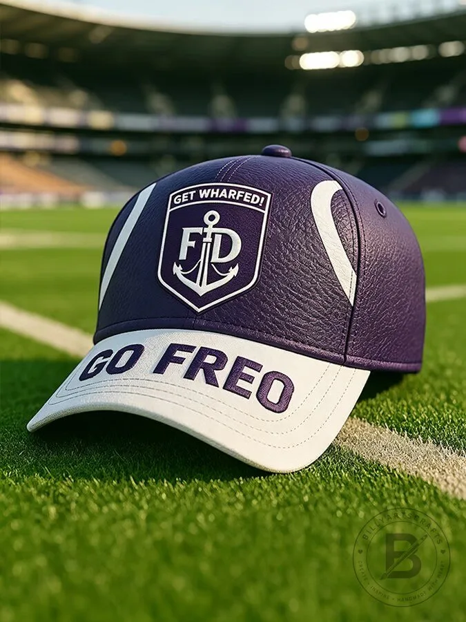 Fremantle Dockers Football Club Purple and White Baseball Cap Hat