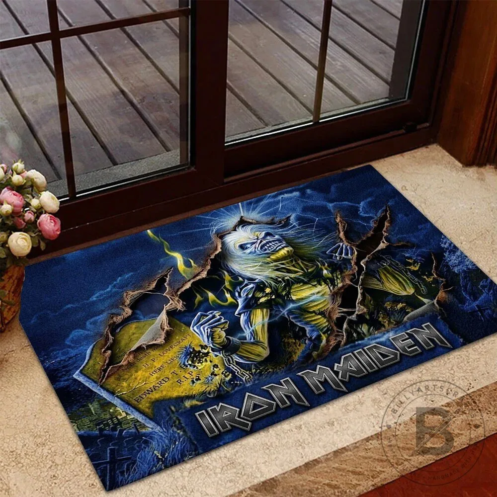 Iron Maiden Eddie The Trooper Heavy Metal Band Welcome Doormat