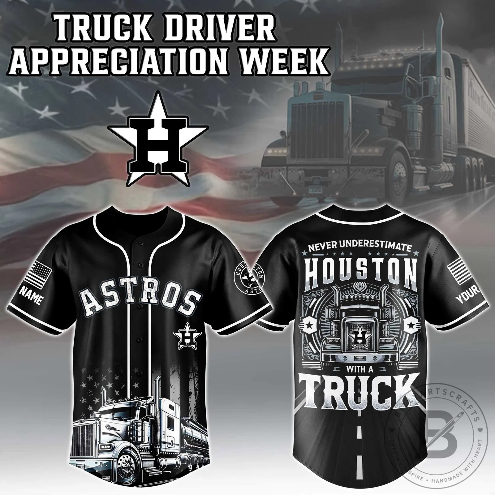 Jersey for Truck Driver Appreciation Week - Houston Astros Baseball
