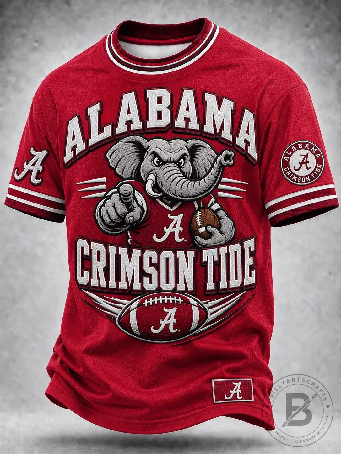 Alabama Crimson Tide Football Mascot Elephant Red Sports T-Shirt