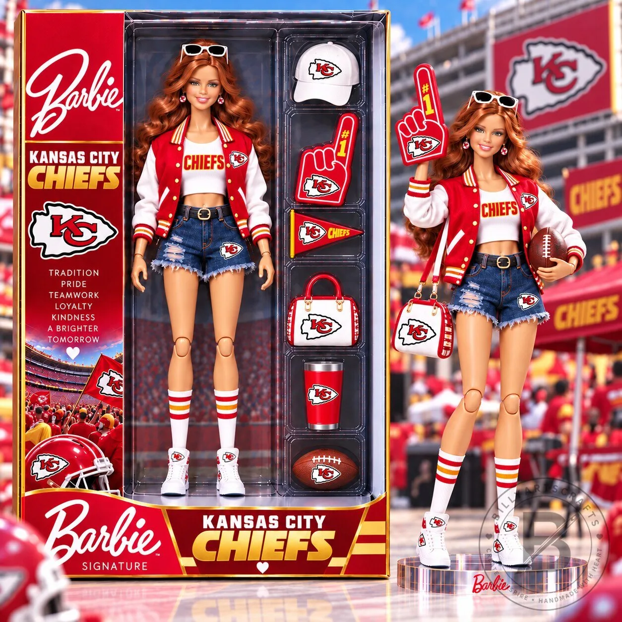 Barbie Kansas City Chiefs Football Fan Collector Doll