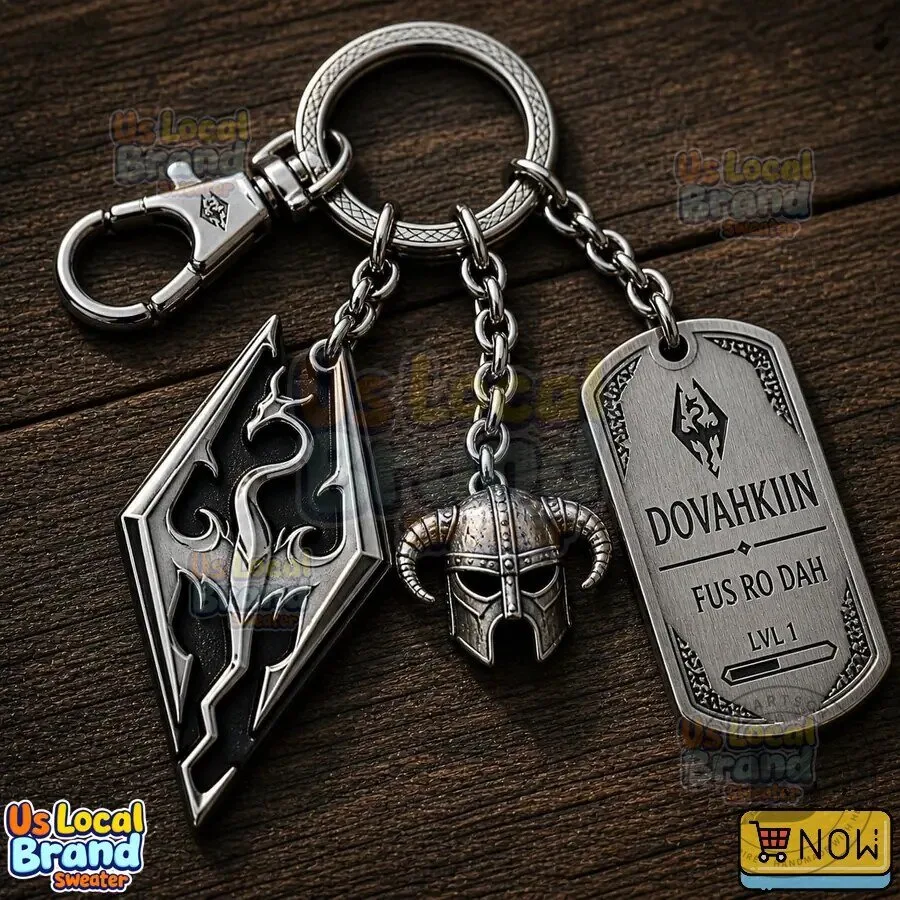 Skyrim Dragonborn Helmet Dovahkiin Zinc Alloy Keychain 7 Skyrim Dragonborn Helmet Dovahkiin Zinc Alloy Keychain
