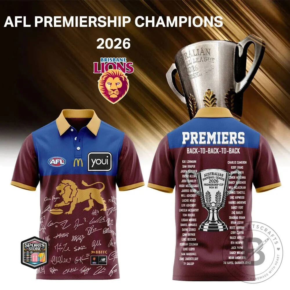 Brisbane Lions AFL Premiership Champions 2026 Polo Shirt