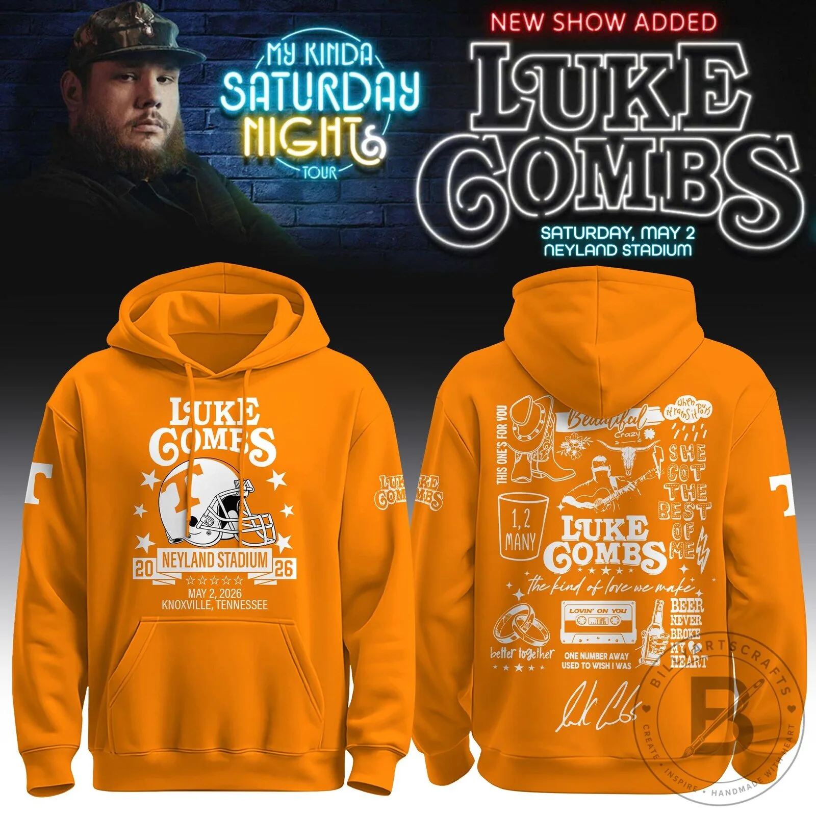 Limited Edition BTF Trend Hoodie for "My Kinda Saturday Night Tour 2026" by _ Vols x LC