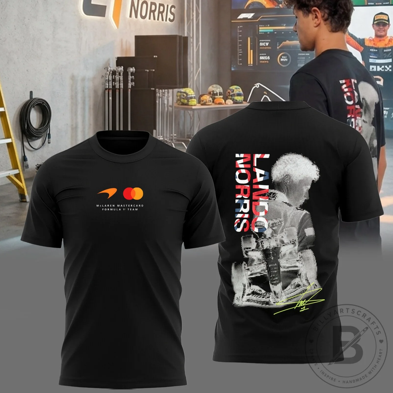 Lando Norris Limited Edition Shirt Collaborating with McLaren F1 Team