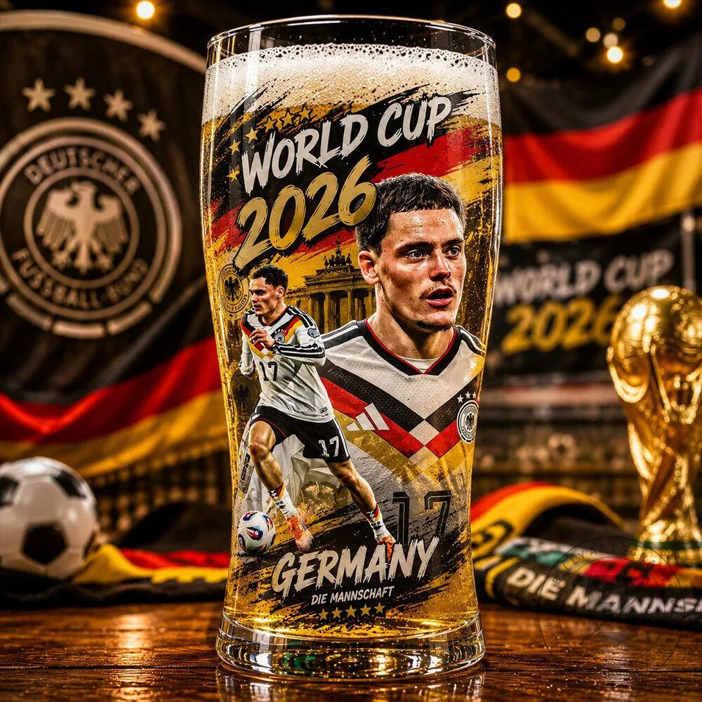 Germany National Football Team World Cup 2026 Beer Drinking Glass