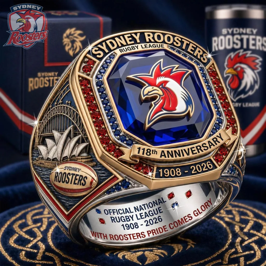 Sydney Roosters Rugby League 118th Anniversary Commemorative Ring Sydney Roosters Rugby League 118th Anniversary Commemorative Ring