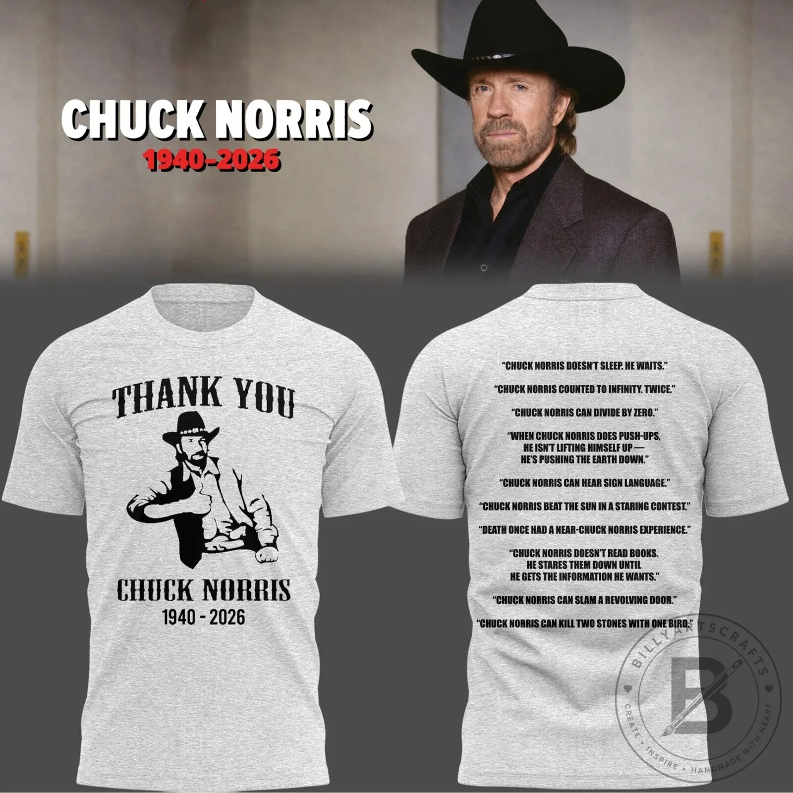 Chuck Norris Thank You For The Memories Action Hero T-Shirt