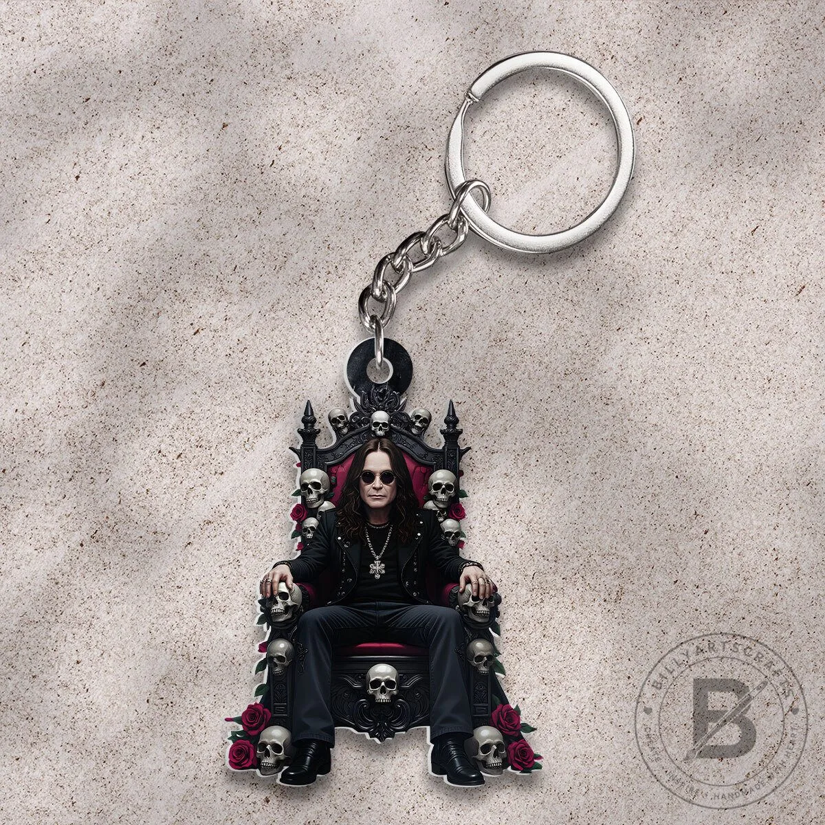 Ozzy Osbourne Black Sabbath Rock Music Album Art Double-Sided Keychain 6 Ozzy Osbourne Black Sabbath Rock Music Album Art Double-Sided Keychain
