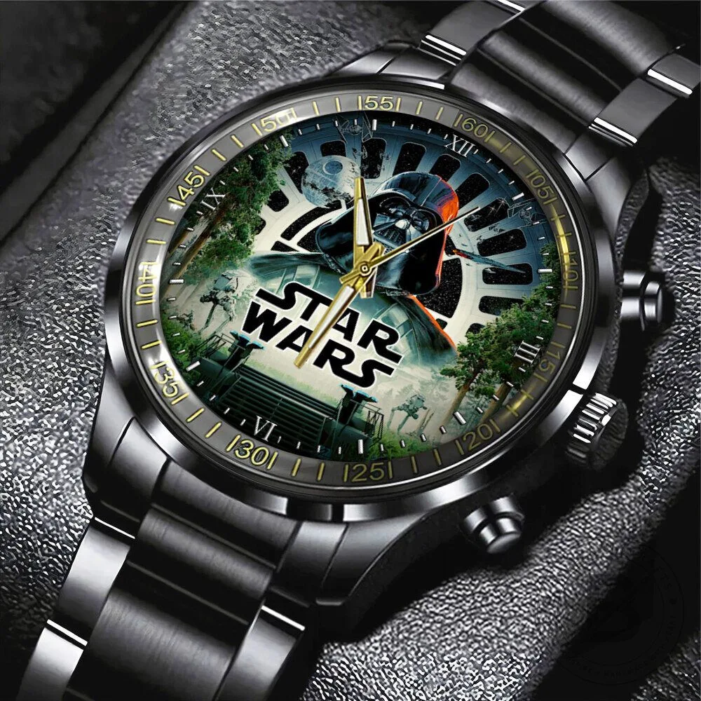 Star Wars Darth Vader Stainless Steel Watch with Forest Scene