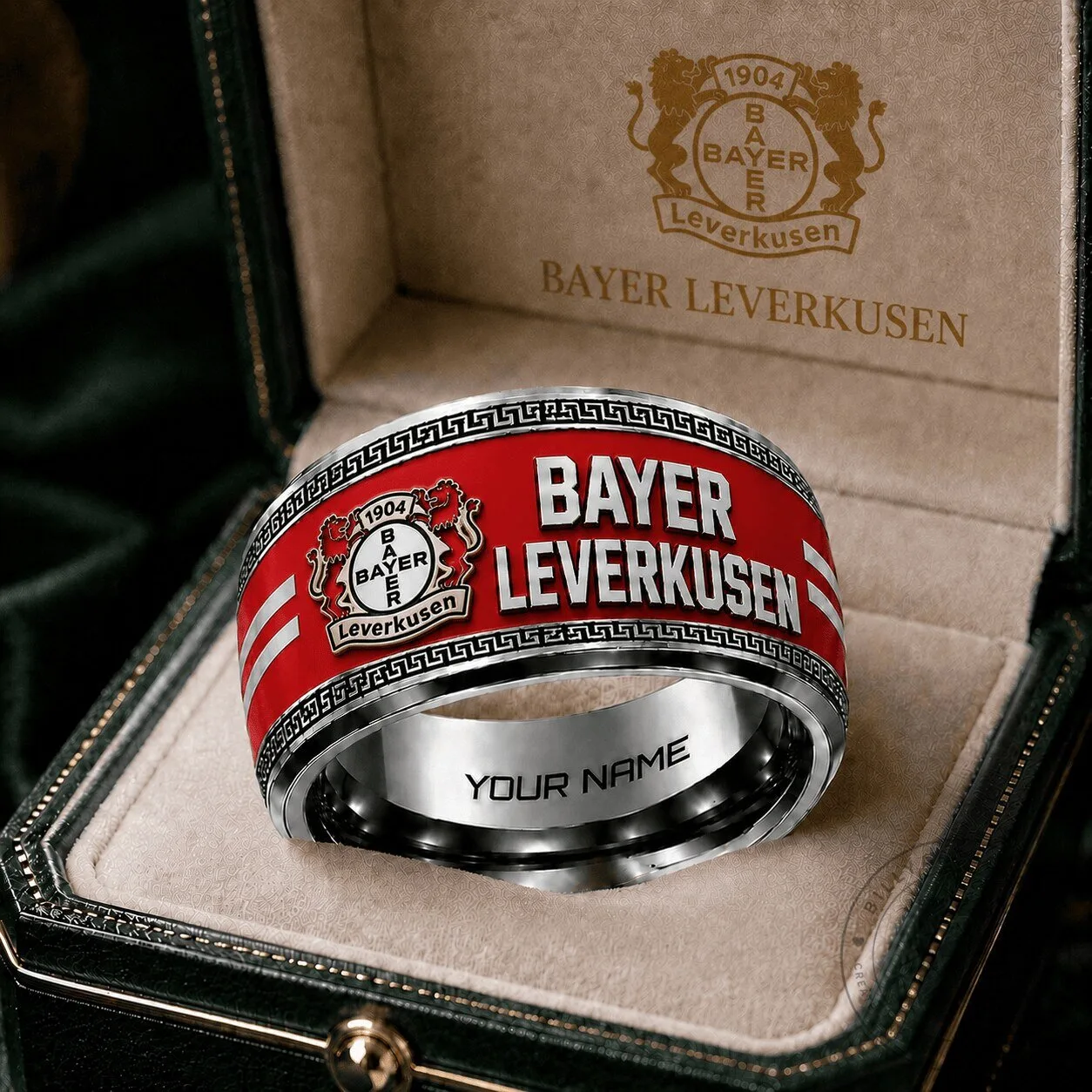 Bayer Leverkusen Bundesliga Football Club Custom Name Ring