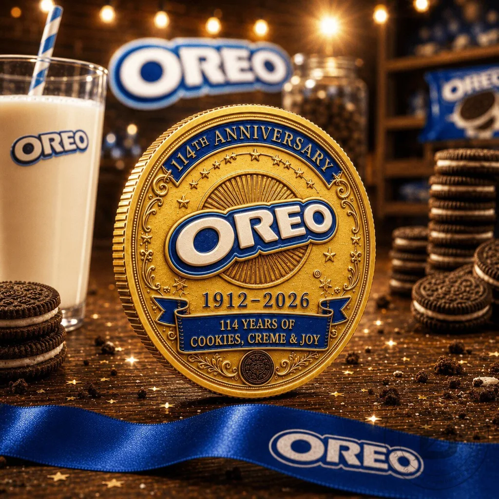Oreo 114th Anniversary Gold Medallion Commemorative Coin Oreo 114th Anniversary Gold Medallion Commemorative Coin