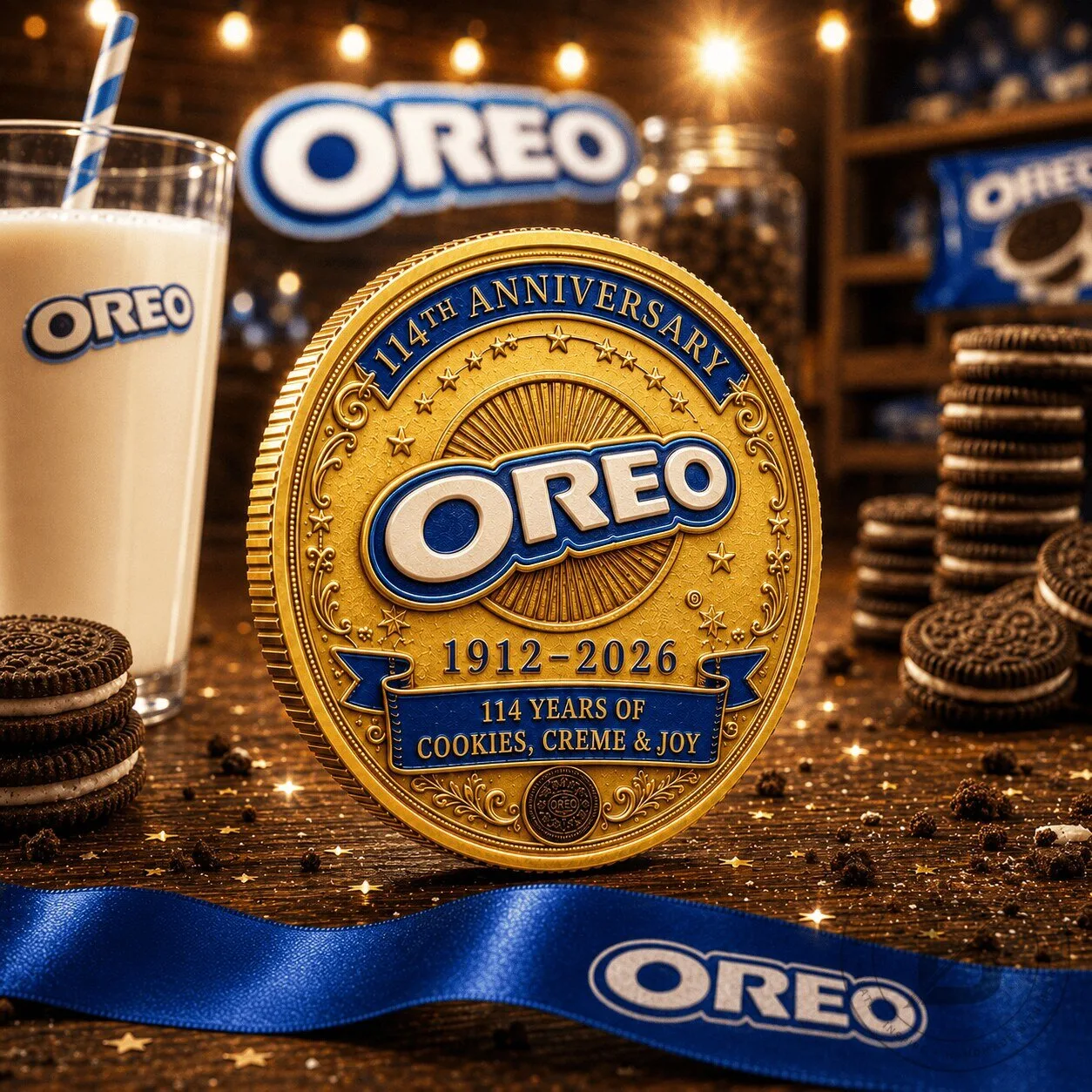 Oreo 114th Anniversary Gold Medallion Commemorative Coin