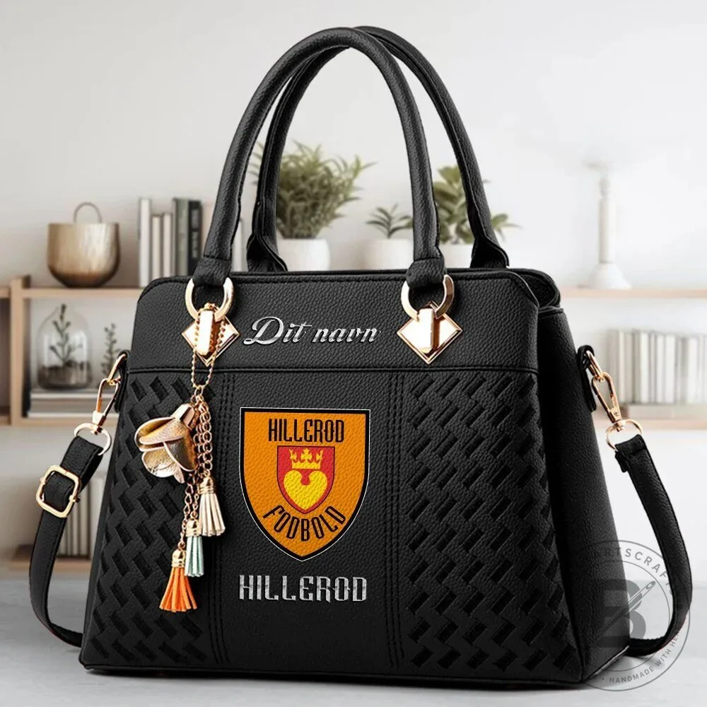 Hillerod Fodbold Football Club Womens Black Leather Handbag 5 Hillerod Fodbold Football Club Womens Black Leather Handbag