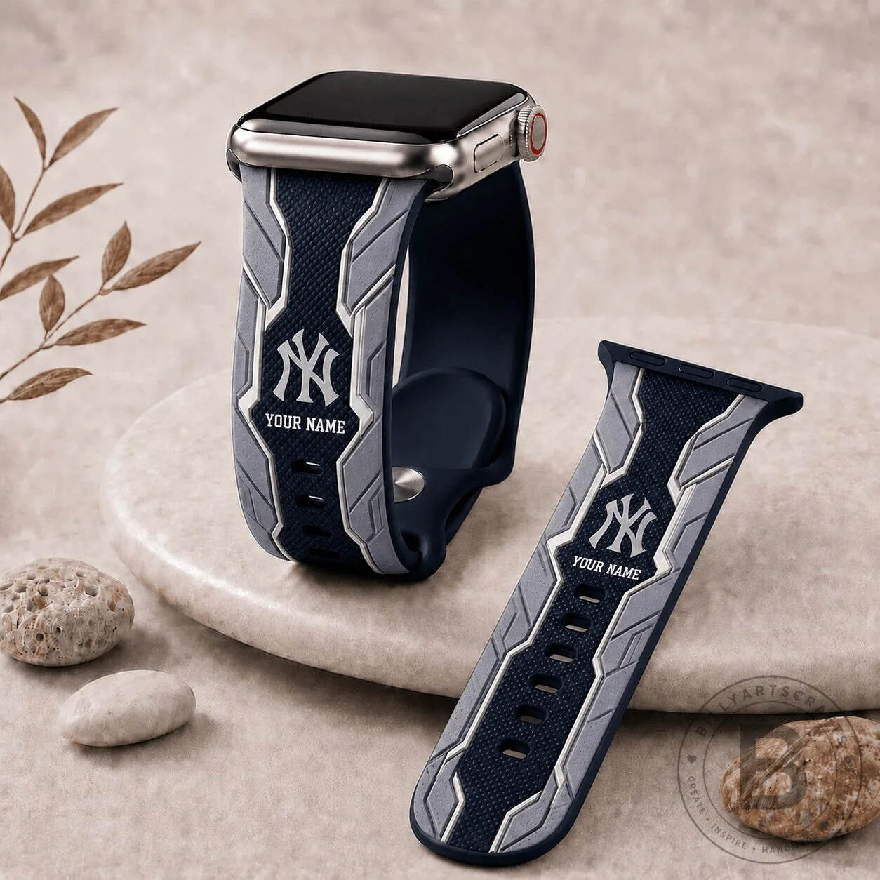 New York Yankees Major League Baseball Team Apple Watch Band Custom Name