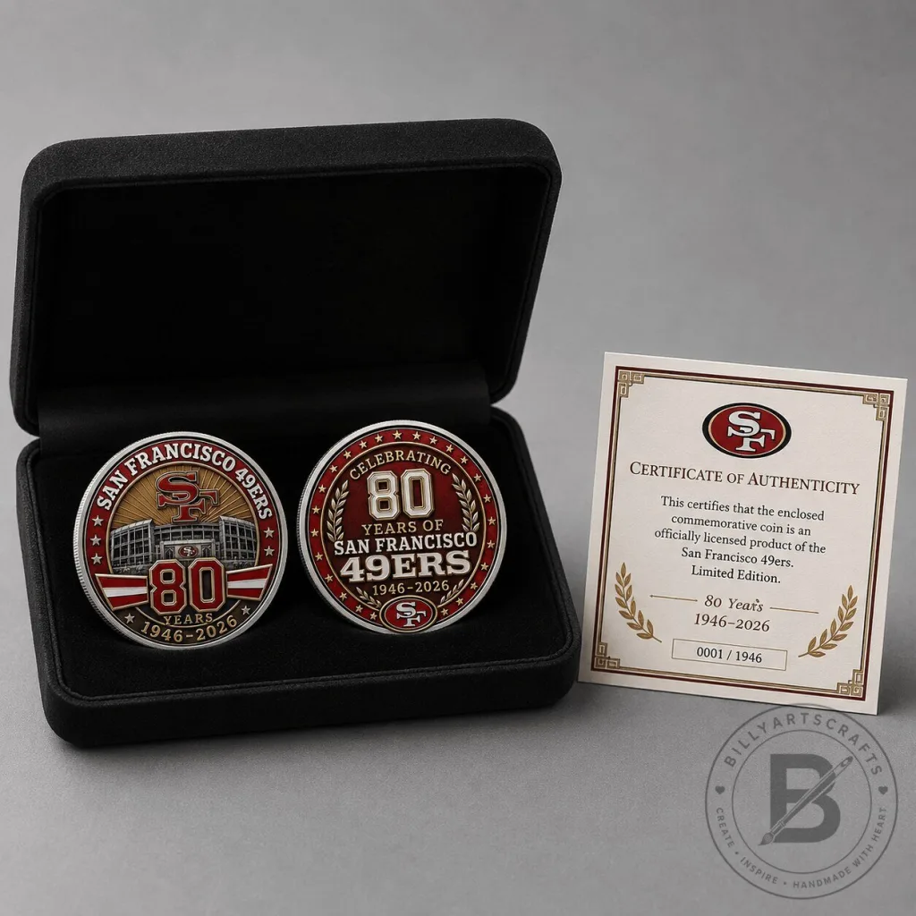 San Francisco 49ers 80th Anniversary Commemorative Challenge Coin San Francisco 49ers 80th Anniversary Commemorative Challenge Coin