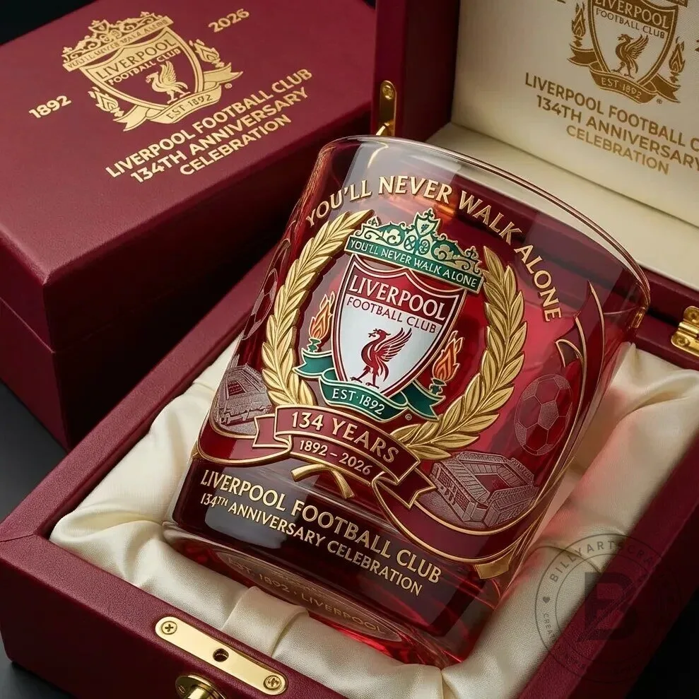 Whiskey Glass to Celebrate 134th Anniversary of Liverpool Football Club