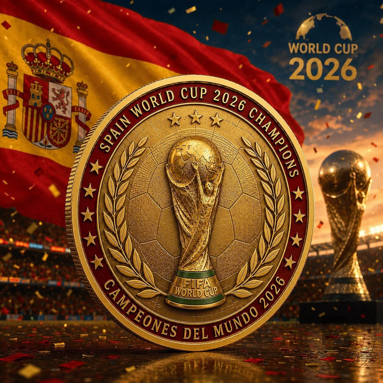 Spain World Cup 2026 Champions Commemorative Coin