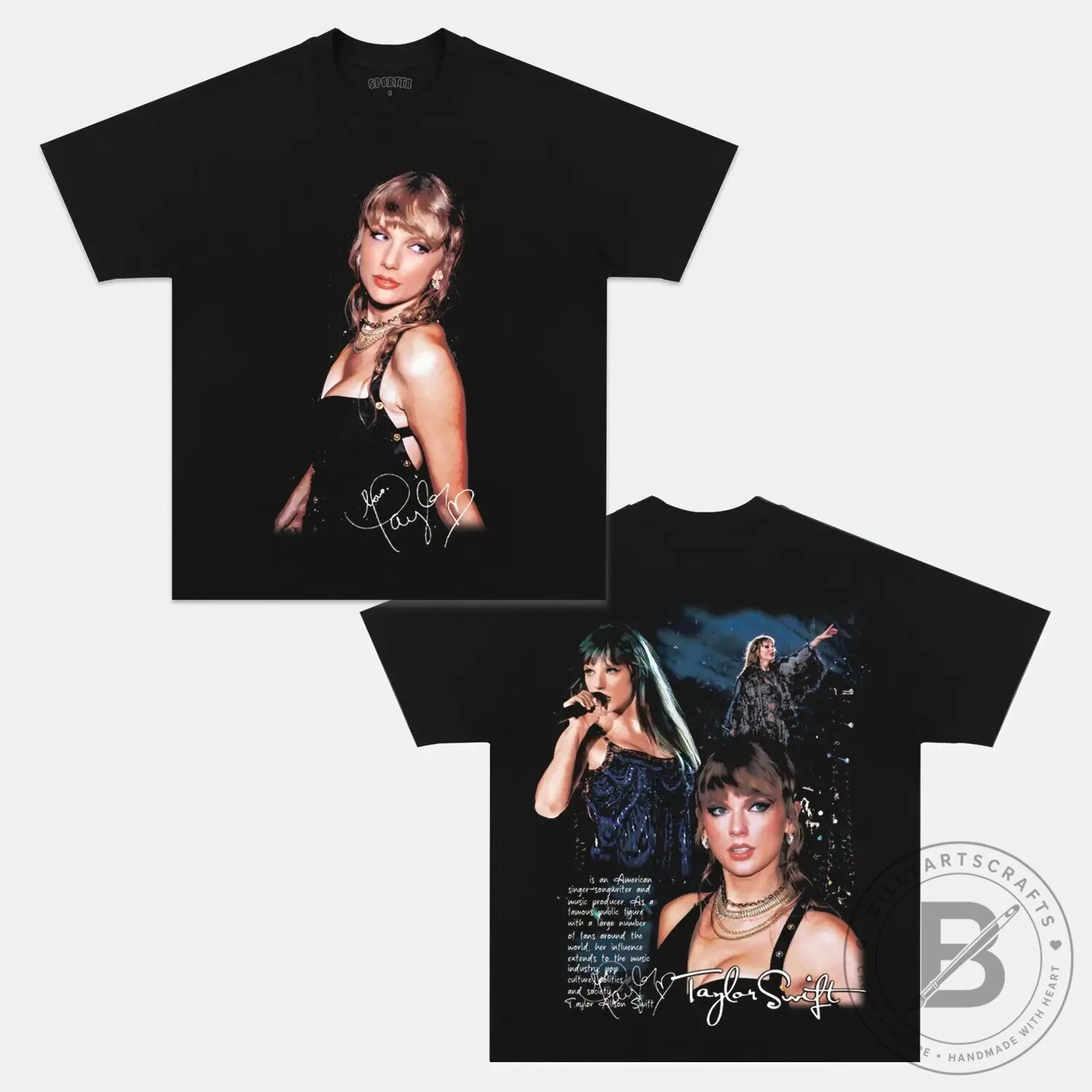 Taylor Swift Eras Tour Concert Black Graphic T-Shirt