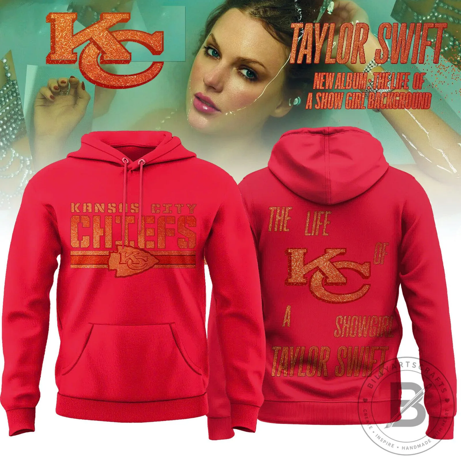 _ Kansas City Chiefs x Taylor Swift "Orange Era" Limited Editions 2025 Hoodie