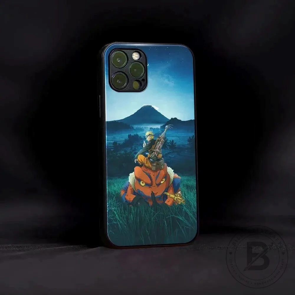 Naruto Uzumaki Riding Gamakichi Anime Phone Case for iPhone 14 Pro Max