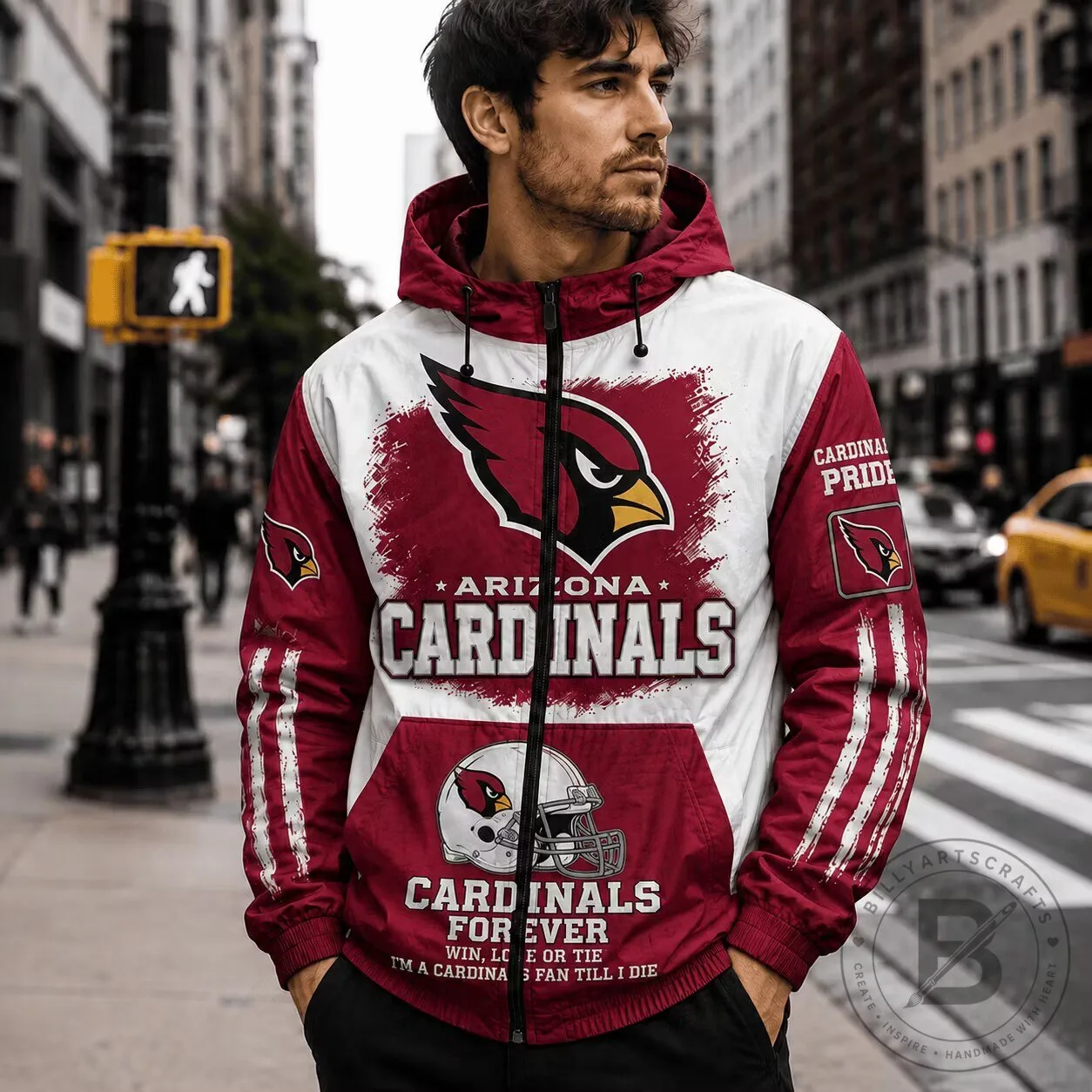 Arizona Cardinals NFL Fan Gift Windbreaker Jacket, Football Team Apparel 1 Arizona Cardinals NFL Fan Gift Windbreaker Jacket, Football Team Apparel