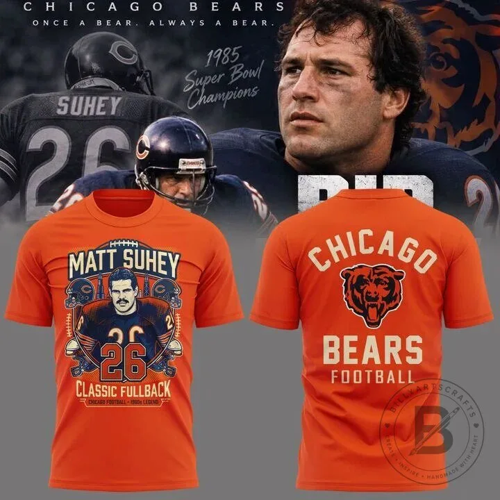 Chicago Bears Shirt Matt Suhey 1985 Super Bowl Champions Football T-Shirt