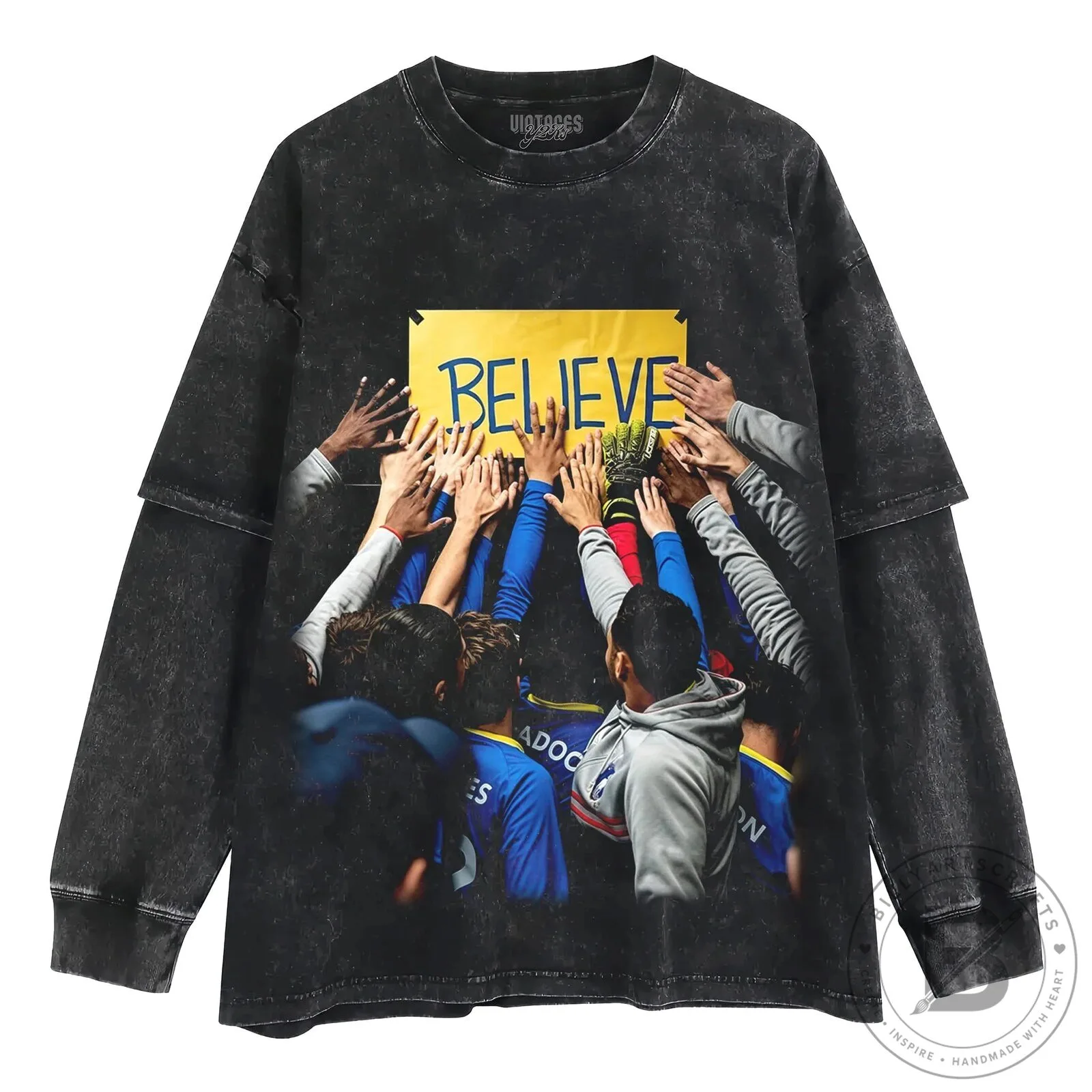 Ted Lasso Believe Sign Football Team Black Graphic T-Shirt 14 Ted Lasso Believe Sign Football Team Black Graphic T-Shirt