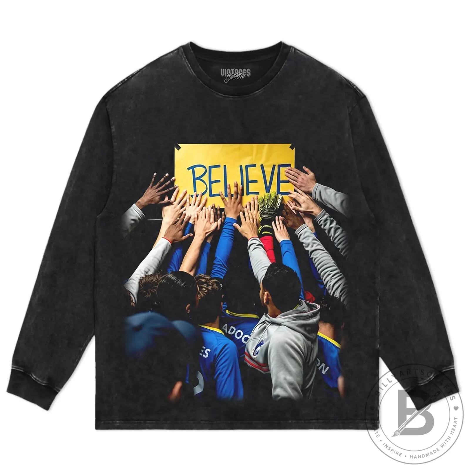 Ted Lasso Believe Sign Football Team Black Graphic T-Shirt 16 Ted Lasso Believe Sign Football Team Black Graphic T-Shirt