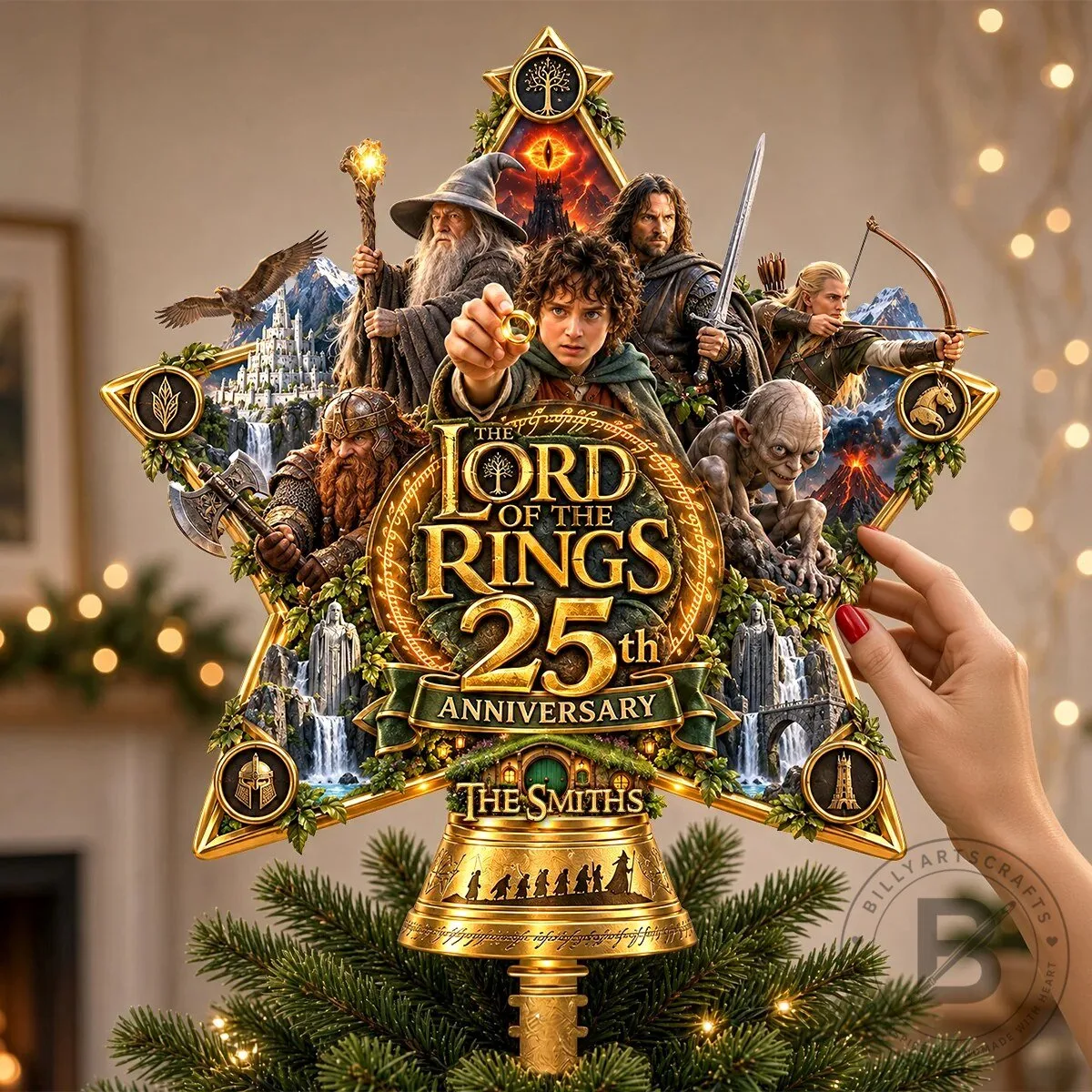 Lord of the Rings 25th Anniversary Christmas Tree Topper Ornament