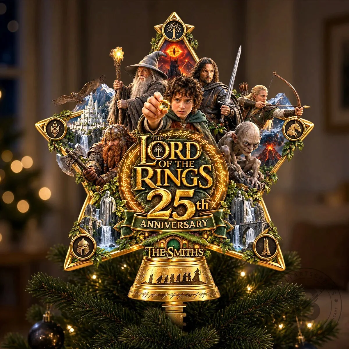 Lord of the Rings 25th Anniversary Christmas Tree Topper Ornament 9 Lord of the Rings 25th Anniversary Christmas Tree Topper Ornament