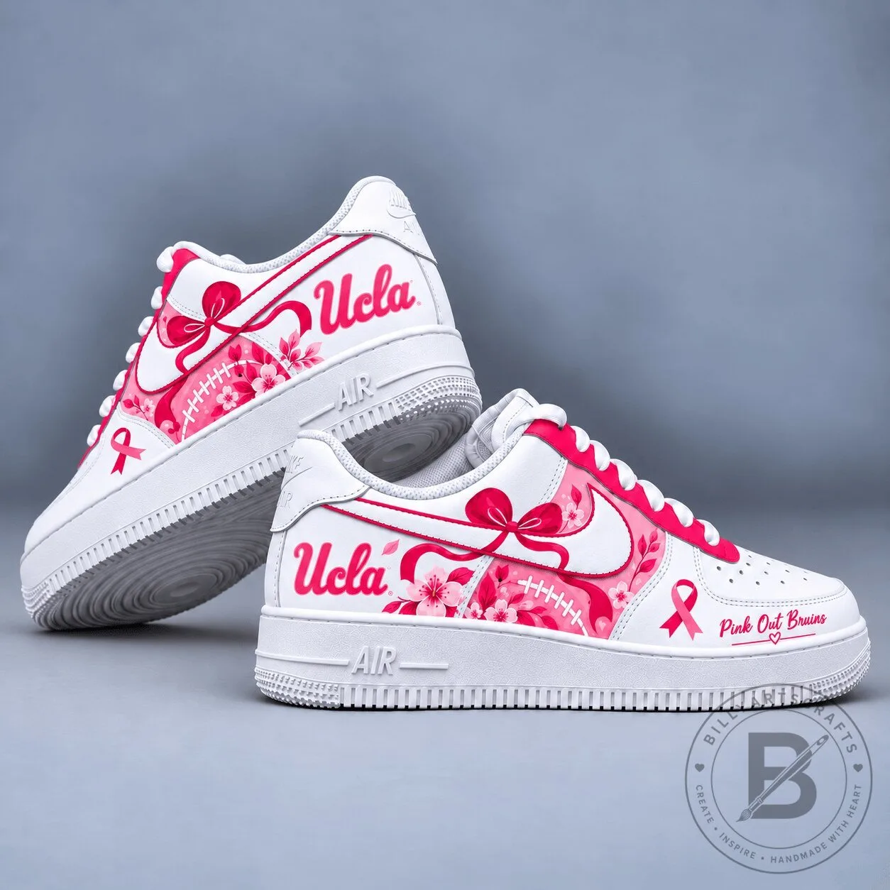 UCLA Bruins Pink Out Breast Cancer Awareness Custom Sneakers