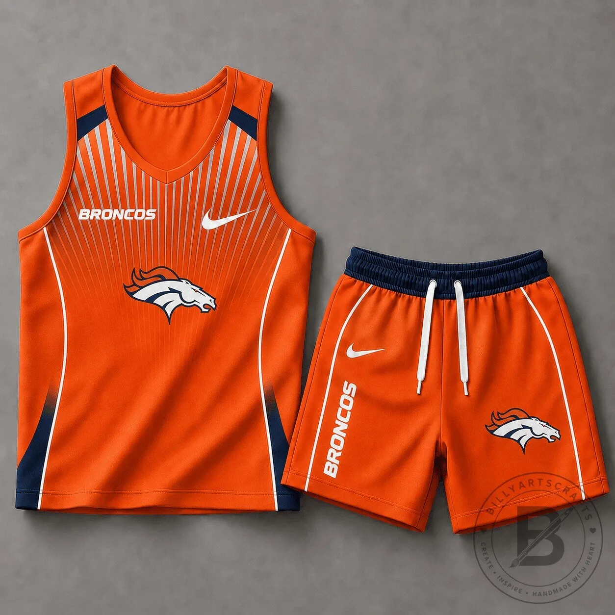Denver Broncos Nike Velocity Stripe Tank Top and Shorts Set