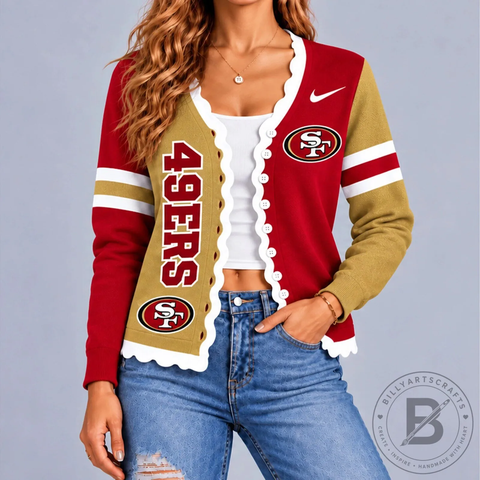 San Francisco 49ers National Football League Women's Cardigan Sweater