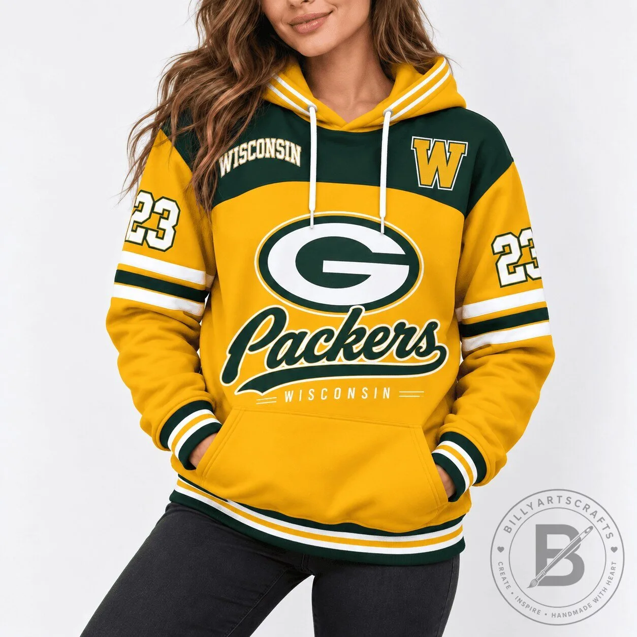 Green Bay Packers Wisconsin Team Heritage Patchwork Pullover Hoodie