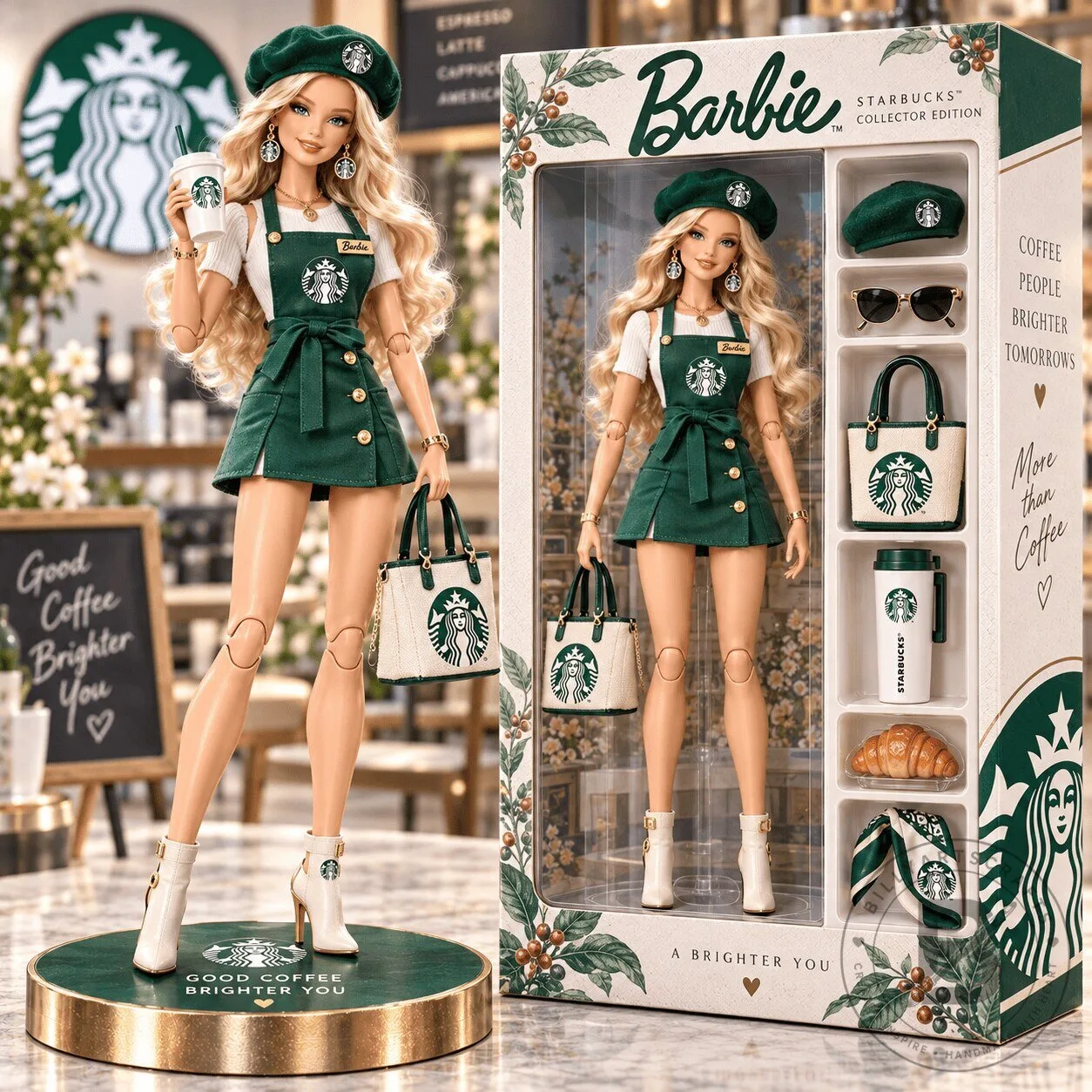Barbie Starbucks Collector Edition Coffee People Brighter Tomorrows Figurine