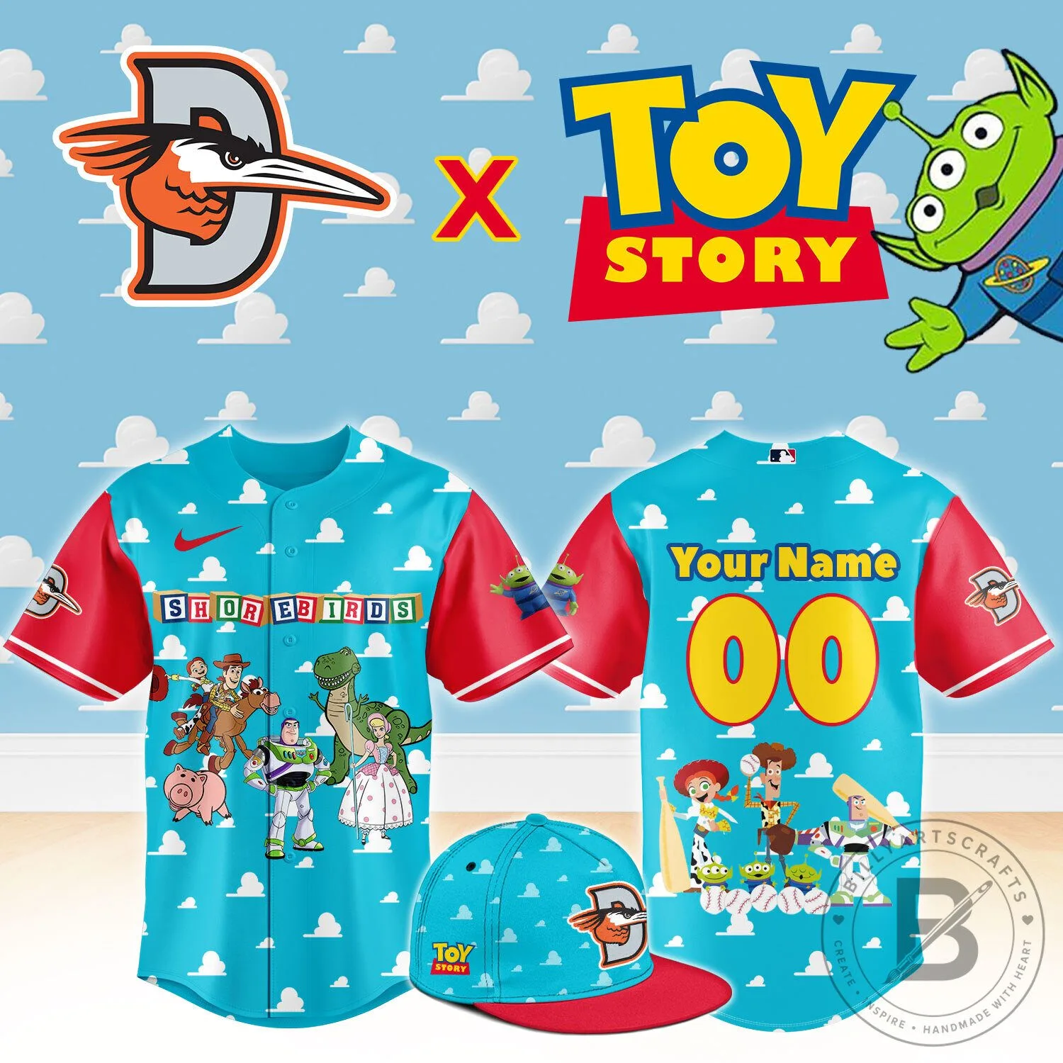 ..D.Shorebirds Toy Story Night Limited Custom Jersey 3 ..D.Shorebirds Toy Story Night Limited Custom Jersey