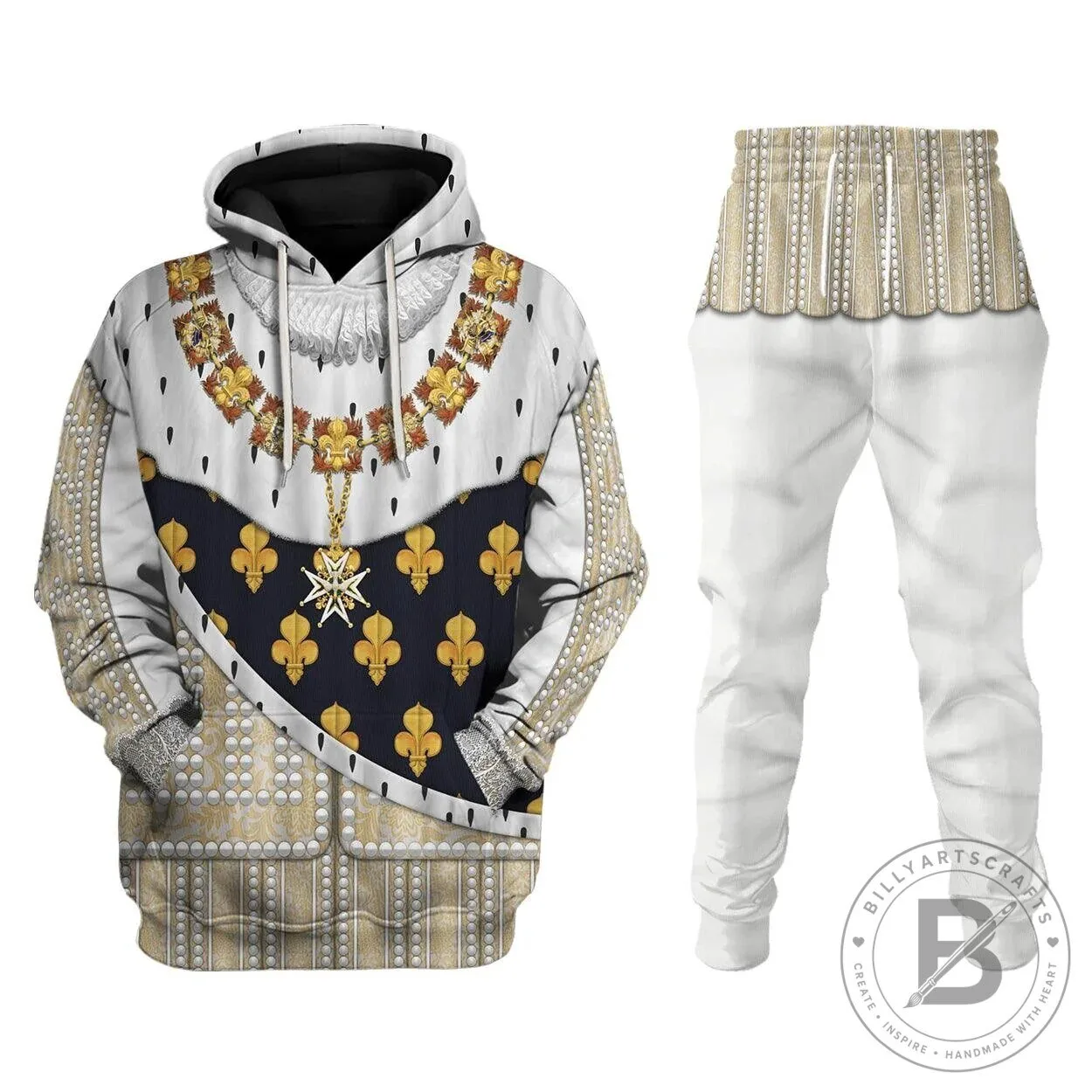 King Louis XIII of France Royal Costume All Over Print Hoodie