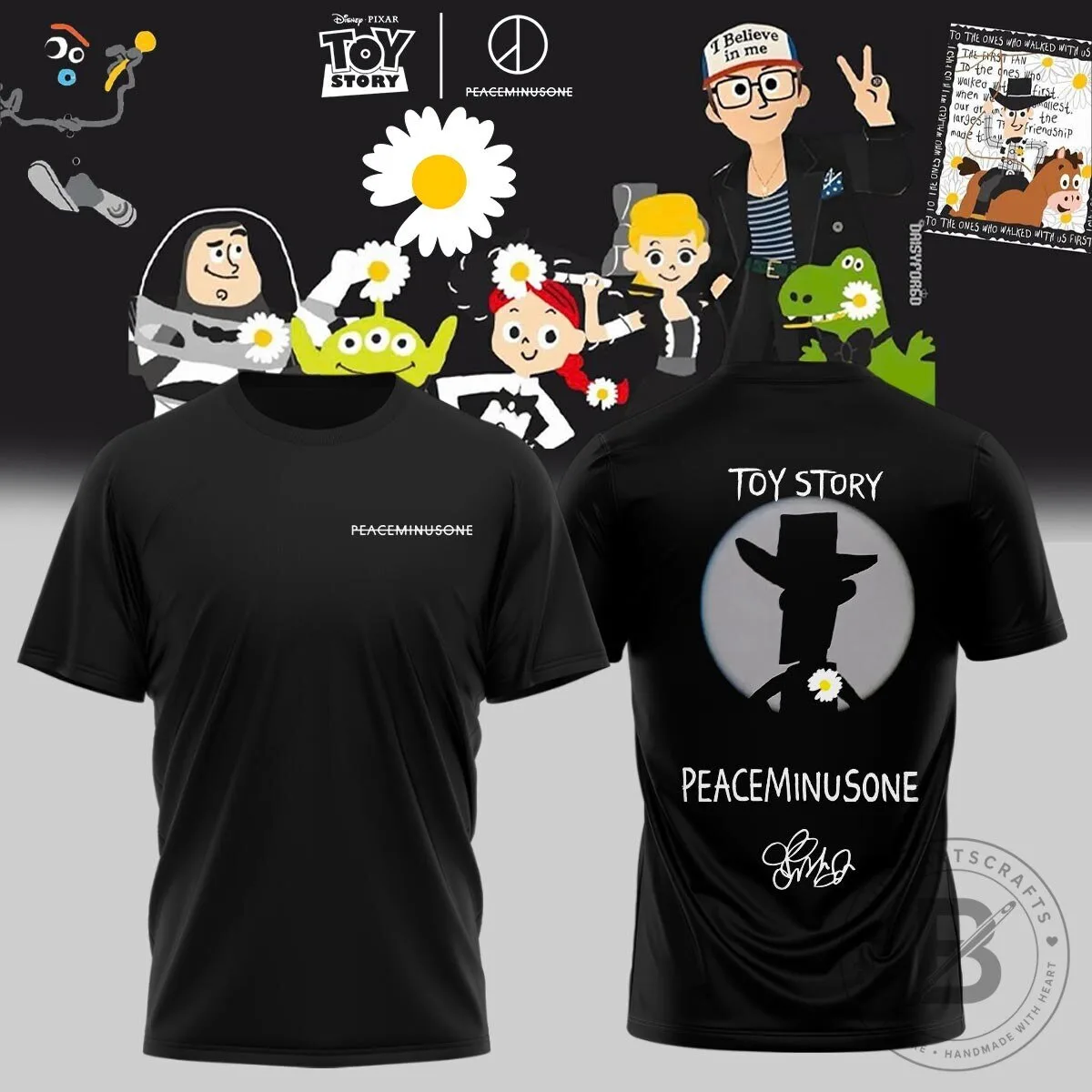 G-Dragon's TOY STORY T-Shirt Collaboration with PEACEMINUSONE