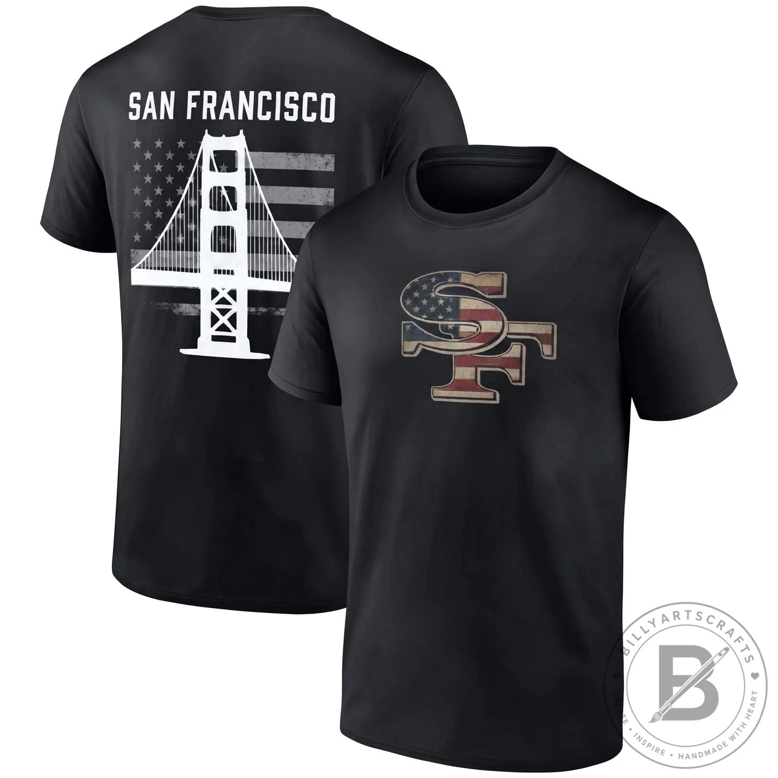 San Francisco 49ers Salute To Service Golden Gate Bridge T-Shirt